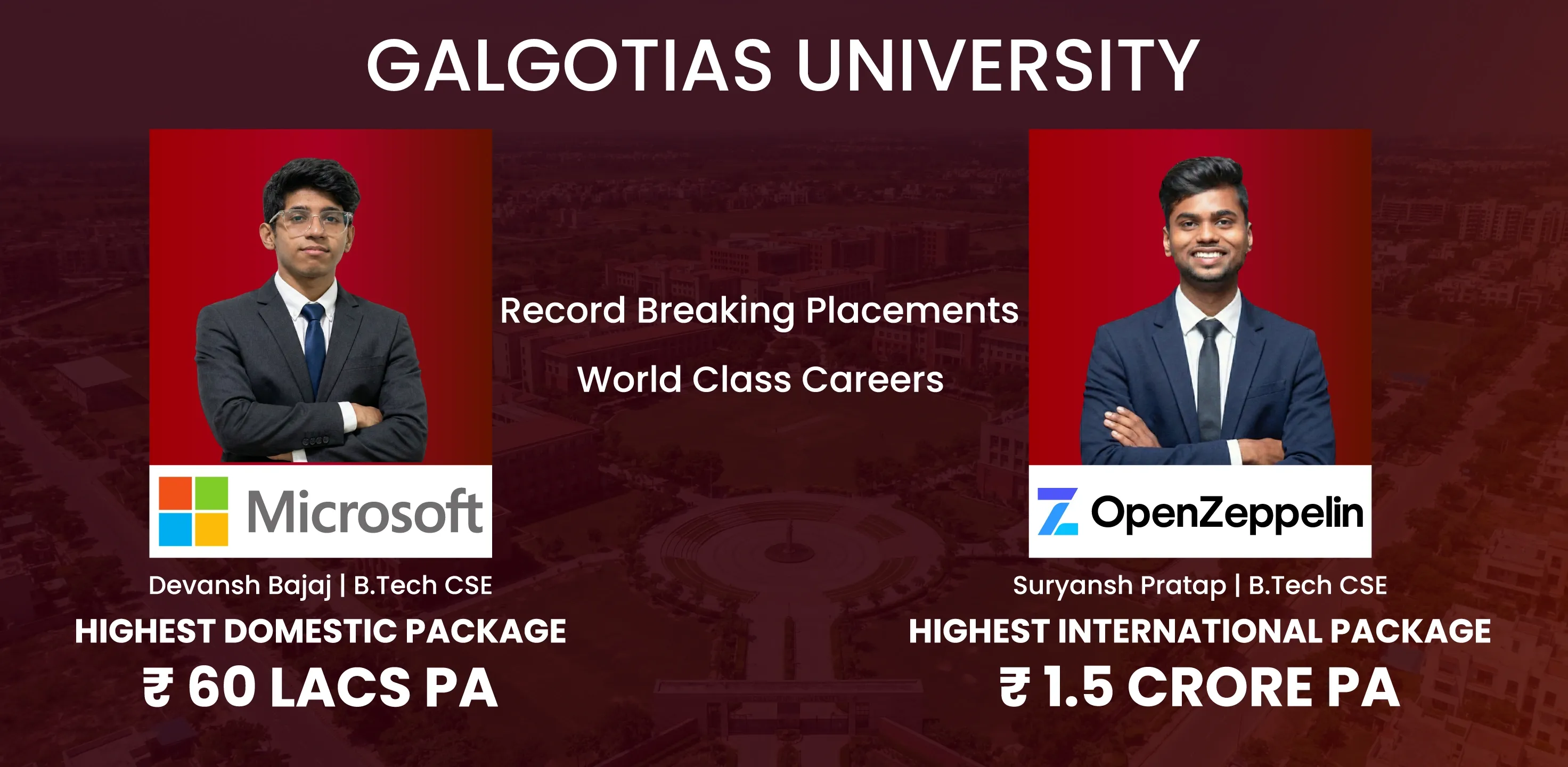 Galgotias University Banner